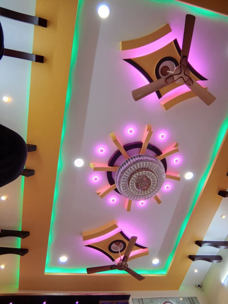 Traditional Gypsum Ceiling with Heavy Patterns