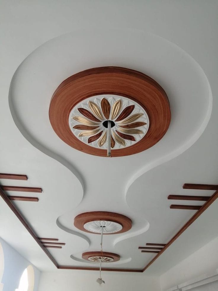 Traditional Gypsum Ceiling with Heavy Patterns